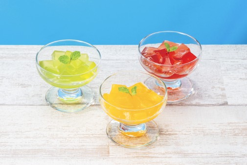 朝の彩りフルーツゼリー