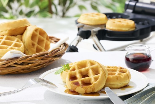 焼きたてワッフル