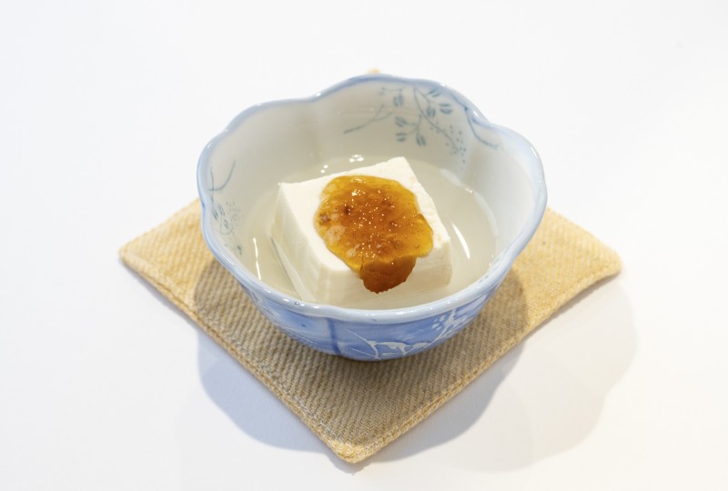 【京都堀川五条限定地産地消メニュー】湯豆腐九条ネギのポン酢ジュレ