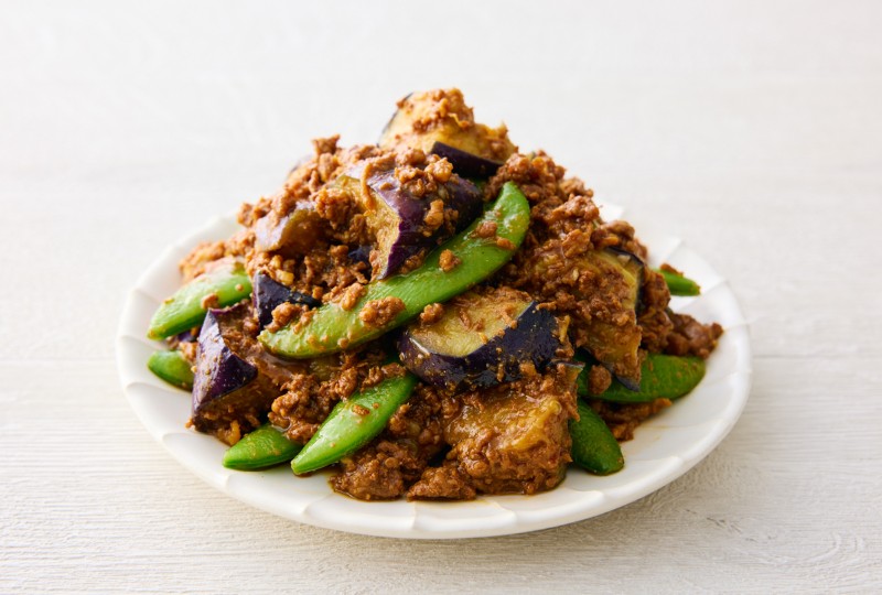 肉みそとナスの煮びたし風炒め