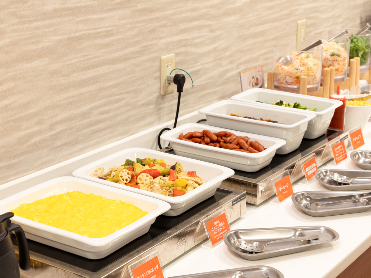 【無料朝食サービス】日替わりおかず提供イメージ