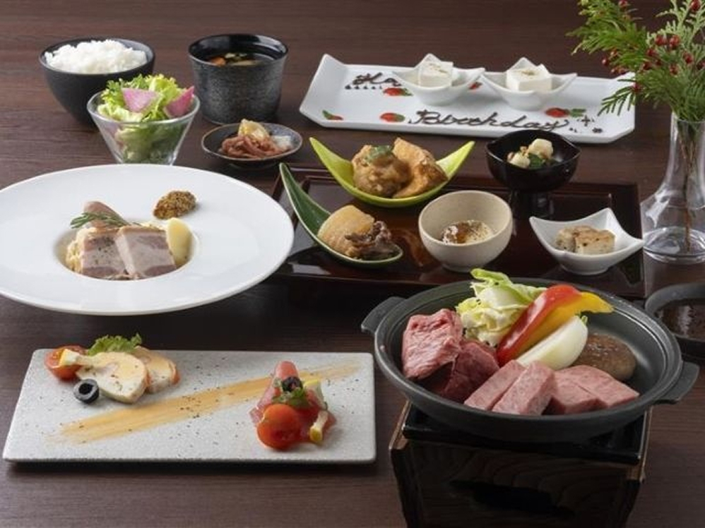 プレミアム飛騨牛の陶板焼き