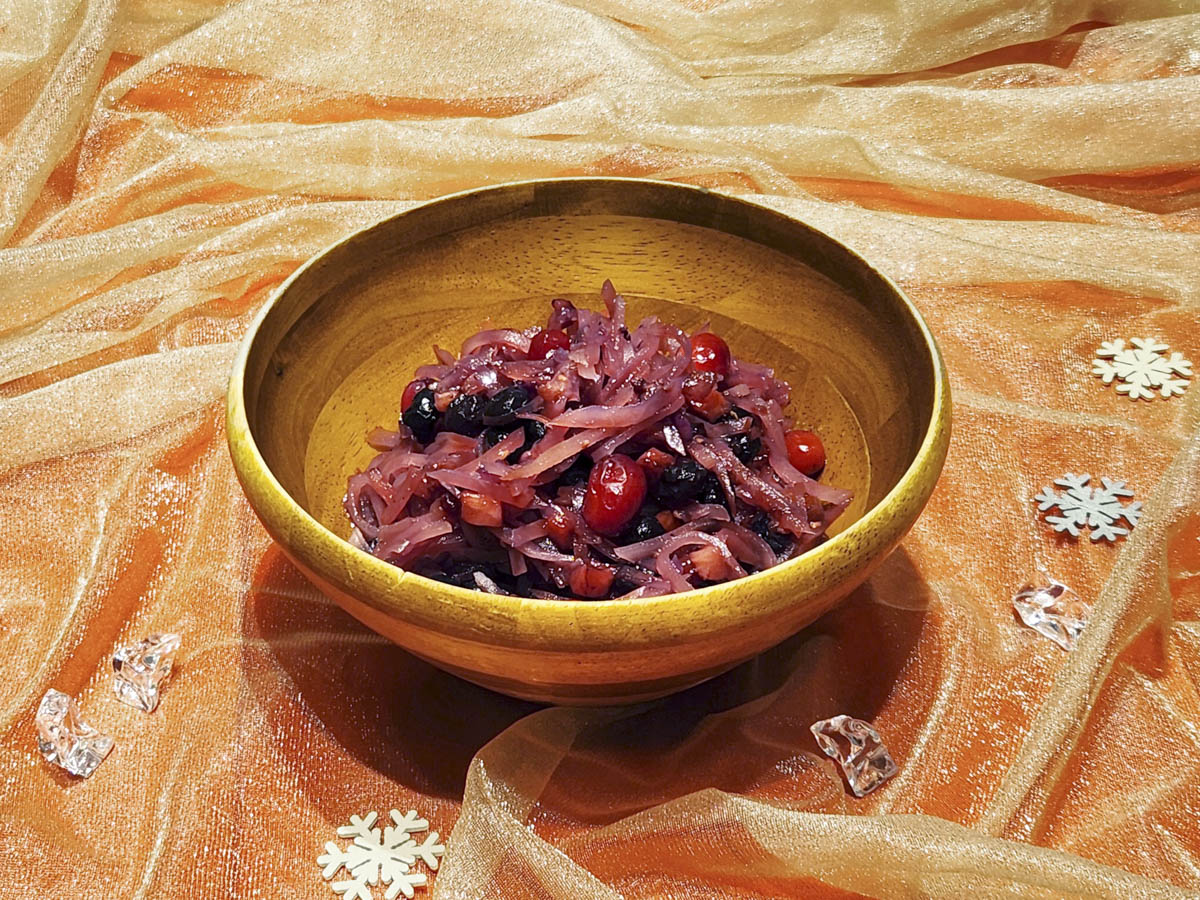 ミックスベリーとパパイヤのラぺ