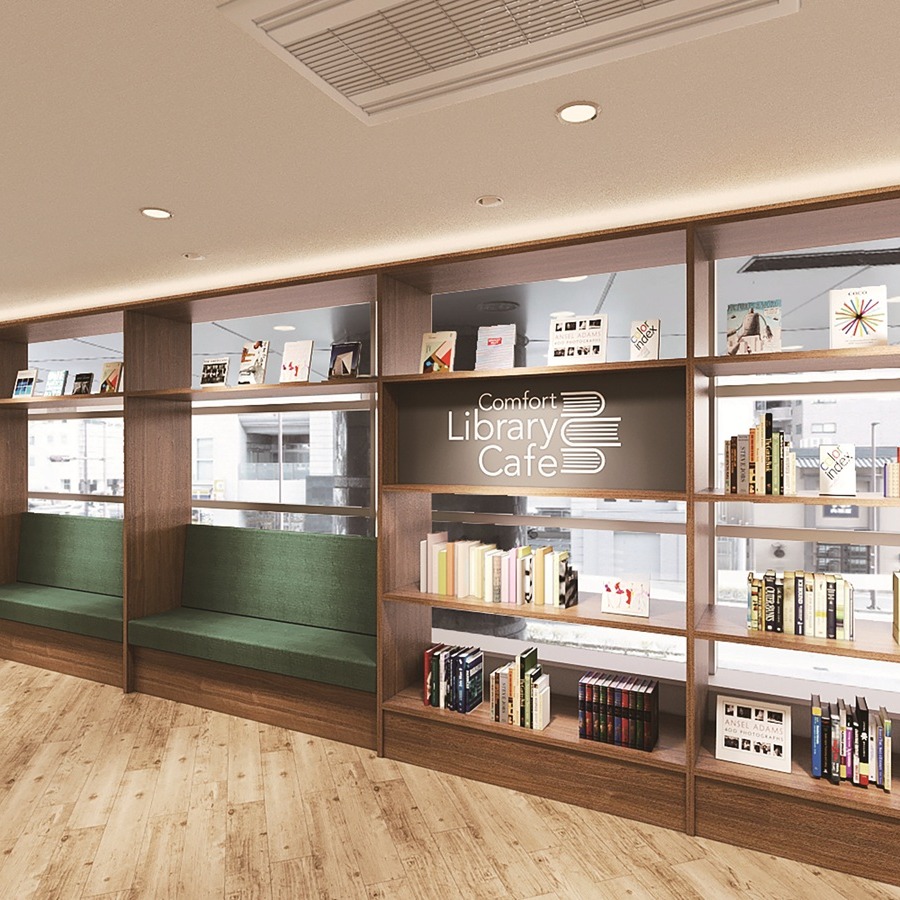 コンフォートホテル仙台東口　コンフォートライブラリーカフェ