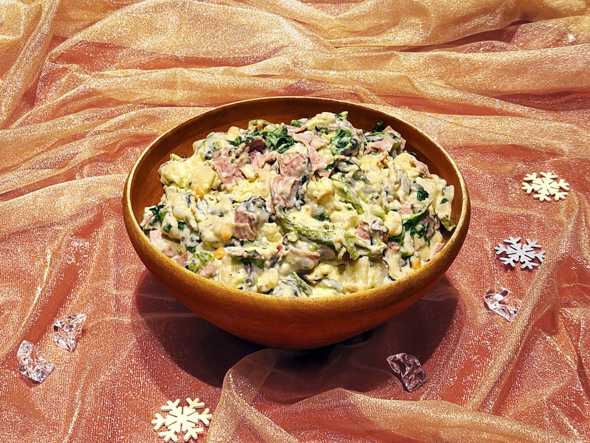 ハムとほうれん草のポテトサラダ