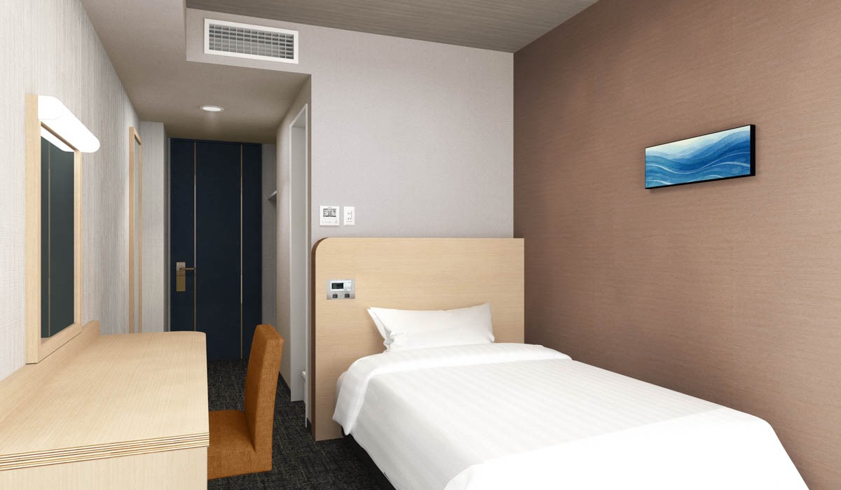2026年3月リニューアル【シングルハイクラス】123cm幅のベッドをそなえた快適な客室