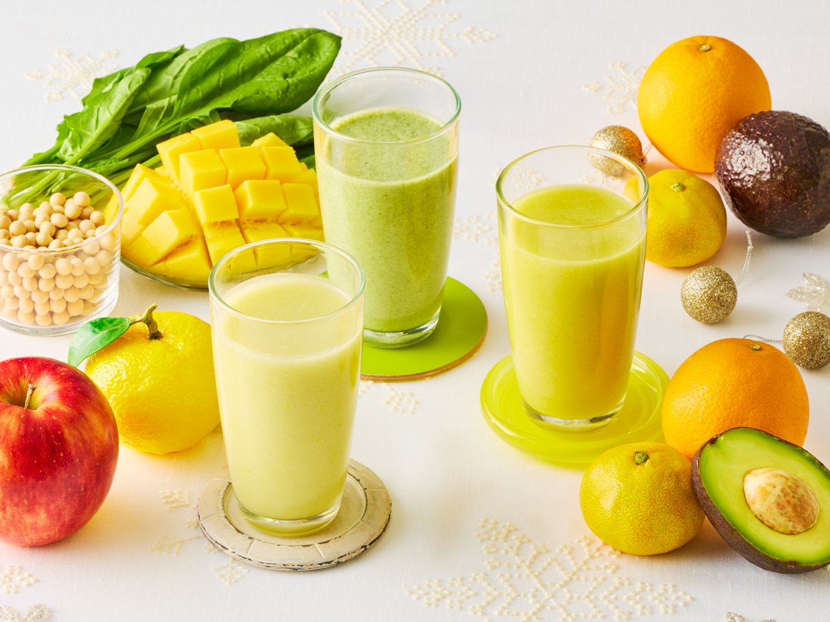 一部のコンフォートインでも冬季限定スムージーを計3種お届けします