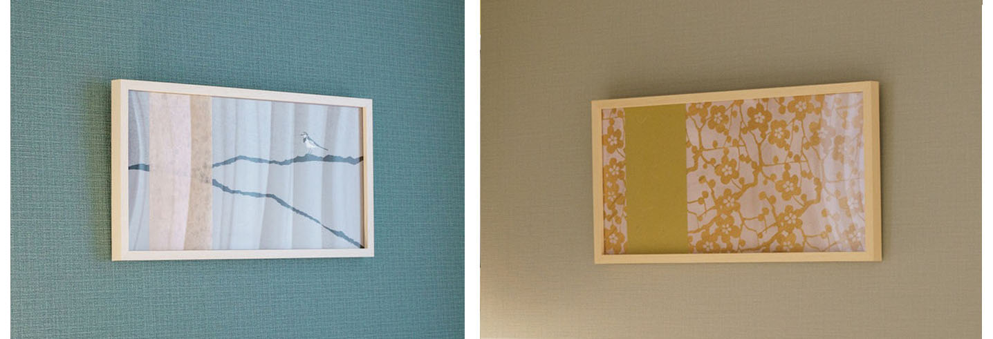 各客室によって“和”のぬくもりを感じるアートパネル ※イメージ