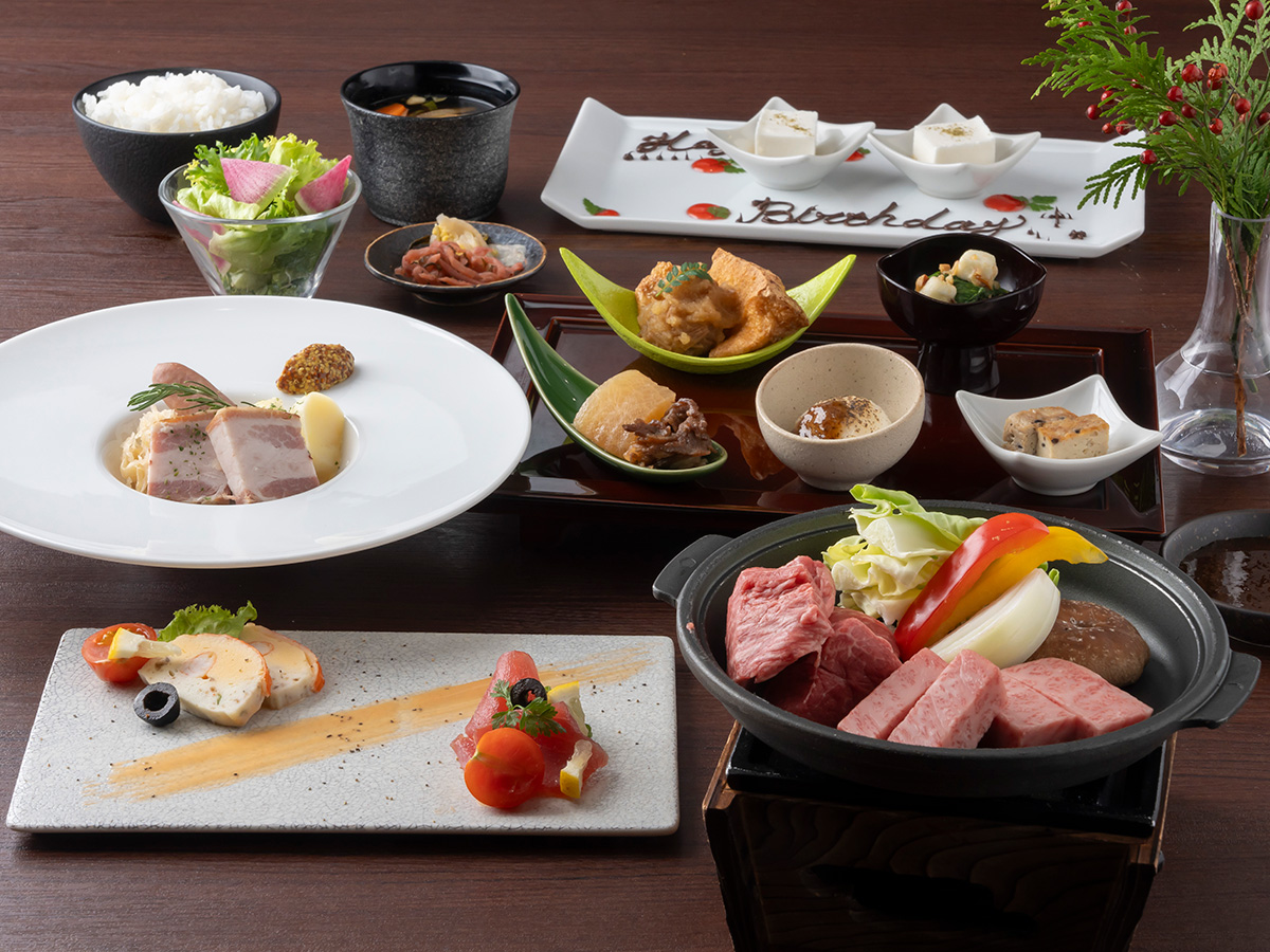 プレミアム飛騨牛の陶板焼き