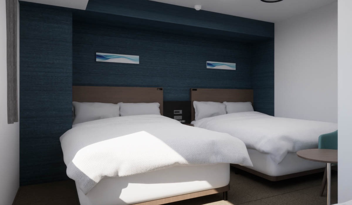 2026年3月リニューアル【ファミリー】123cm幅2台・90cm幅のベッド設置◆グループ利用に最適