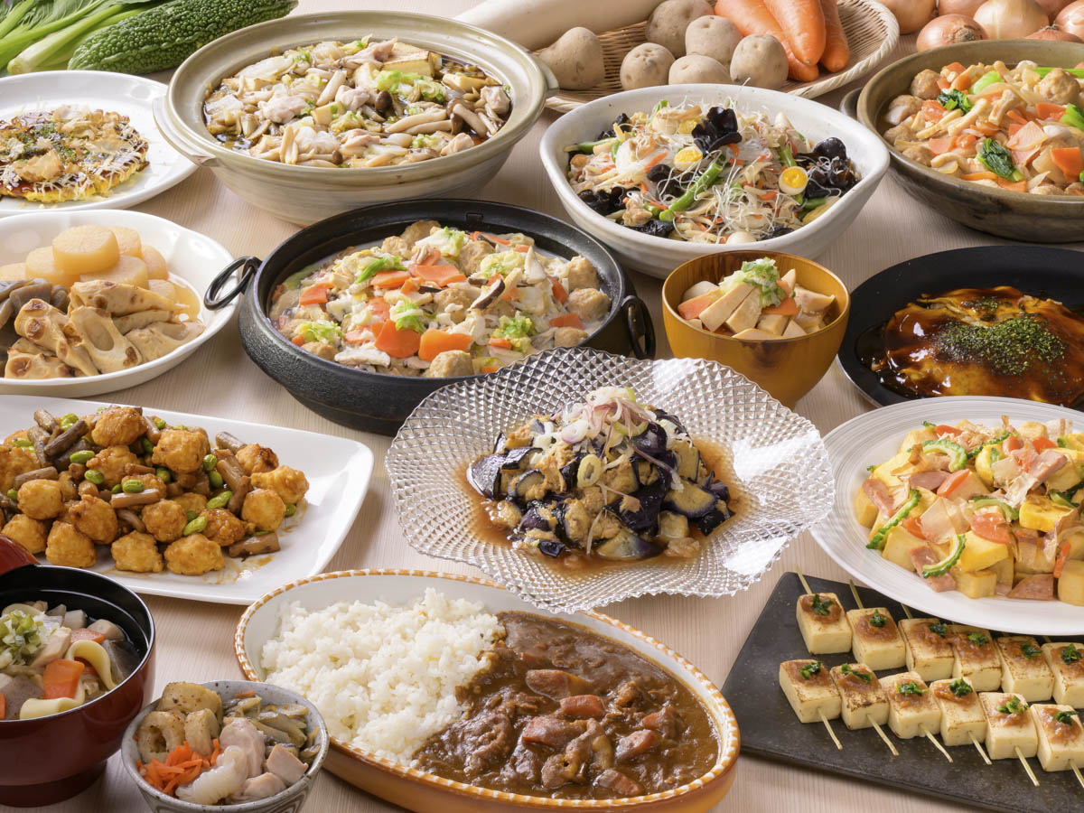 地域の食材を用いたさまざまな地産地消メニュー