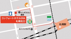 コンフォートホテルERA札幌北口 地図