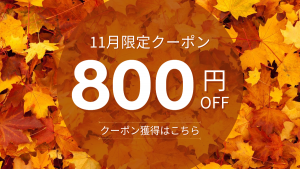 11月限定800円クーポン