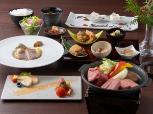 プレミアム飛騨牛の陶板焼き