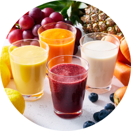 カラフルなこだわりスムージー