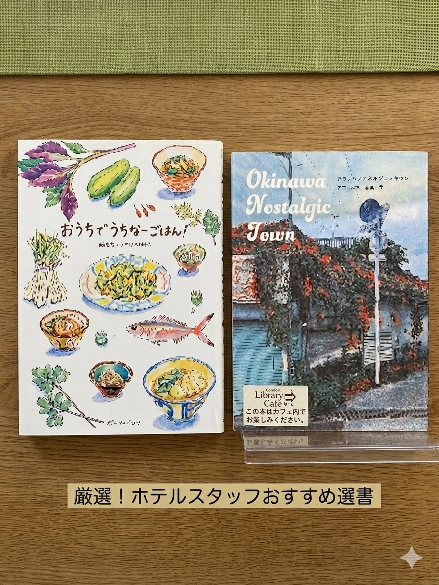 那覇ホテルスタッフおすすめ選書コーナー