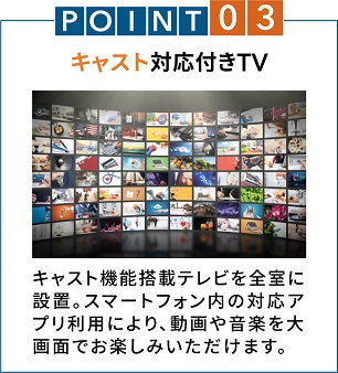 キャスト対応付きTV